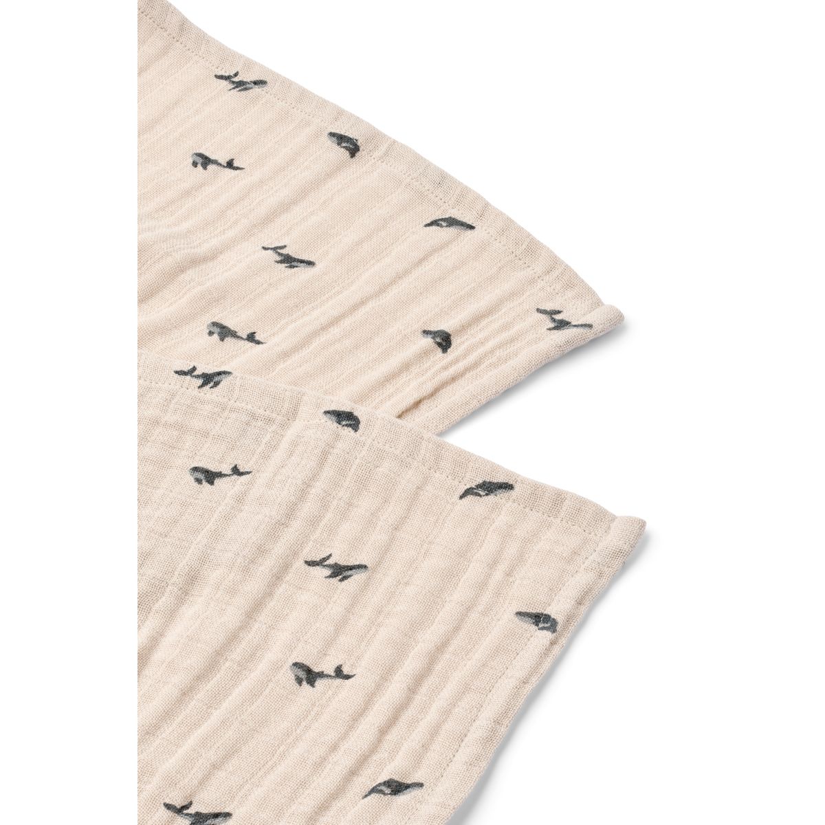 LIEWOOD Lewis stofbleer 2 stk - Mini whale / Sandy - Stofbleer