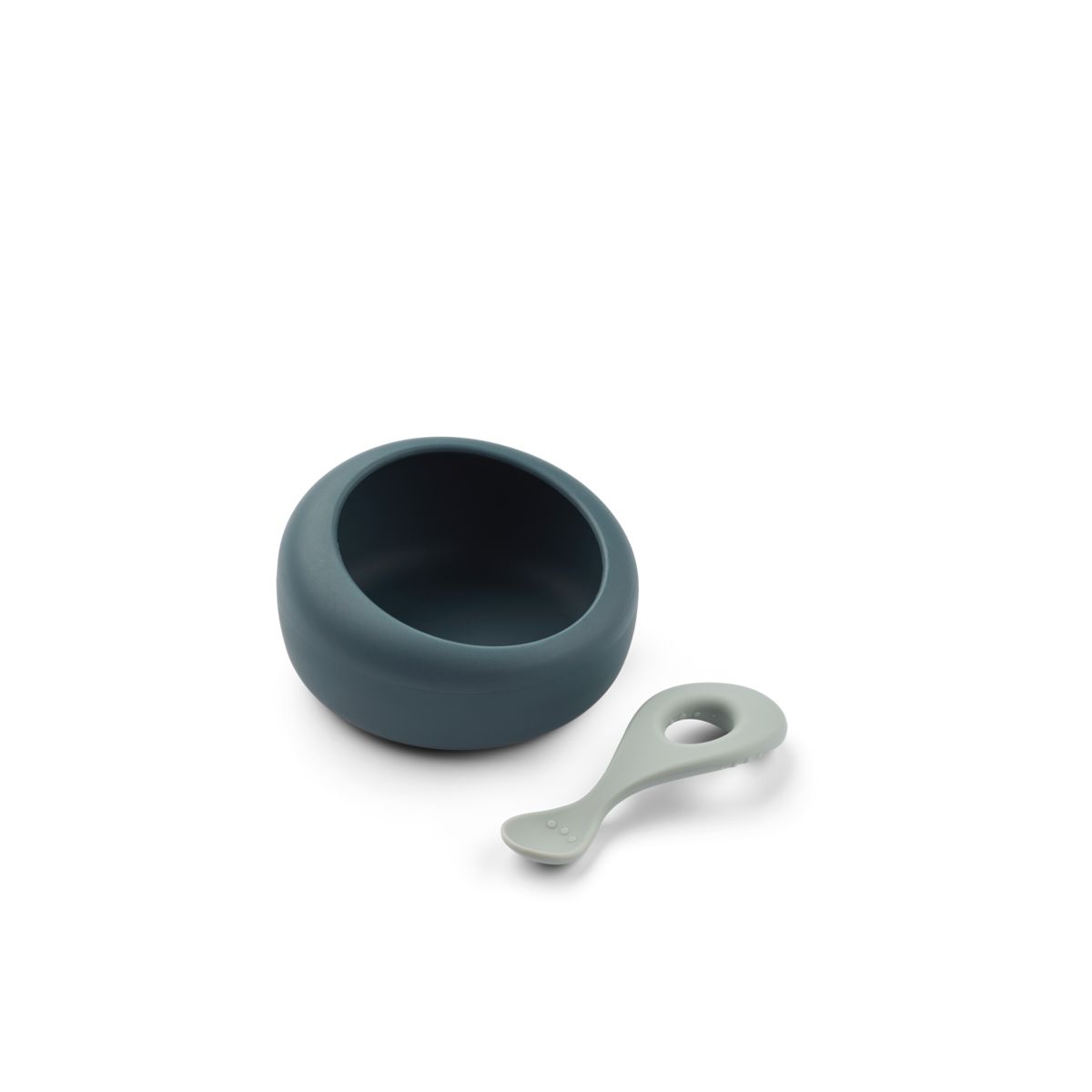 LIEWOOD SPARIA Skål med ske - Whale blue / Dove blue - Skål