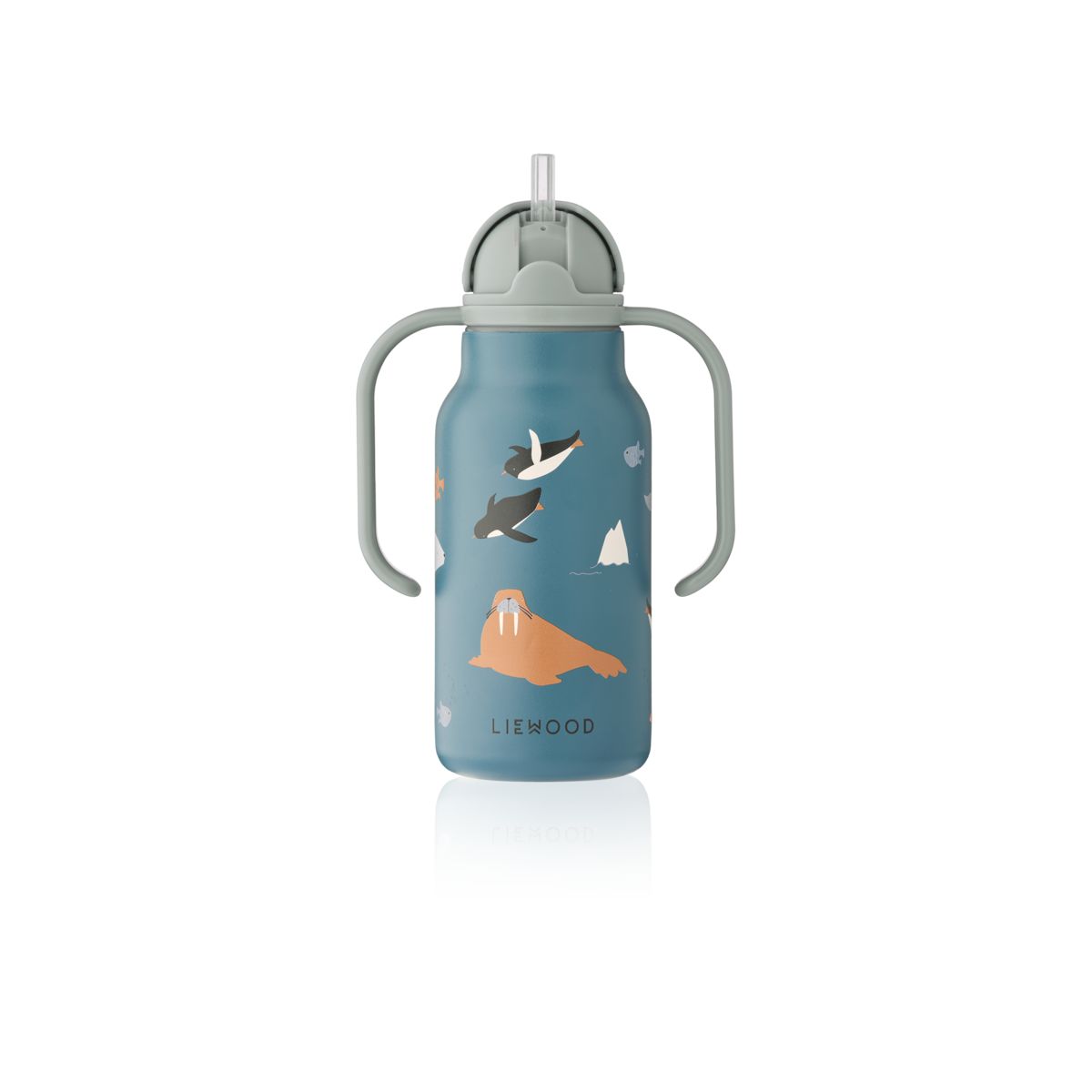 LIEWOOD KIMMIE vandflaske i stål 250 ml - Arctic Sea / Ocean view - Vandflaske