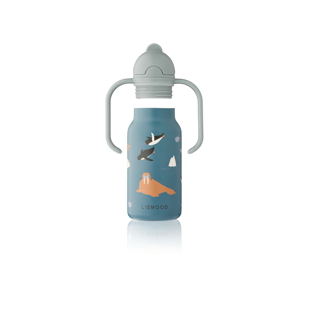 LIEWOOD KIMMIE vandflaske i stål 250 ml - Arctic Sea / Ocean view - Vandflaske