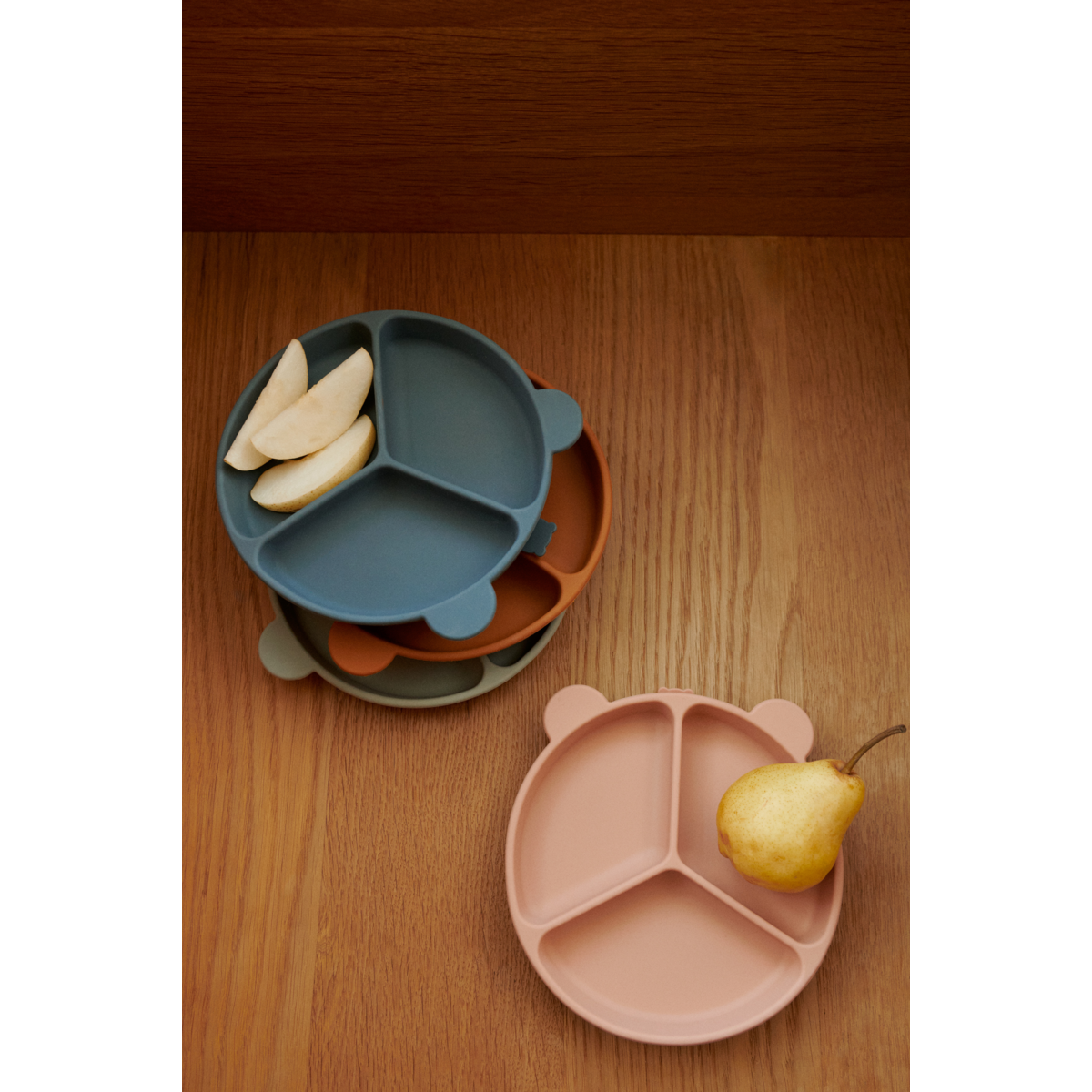 LIEWOOD Stacy Skridsikker Tallerken 2 stk - Sea blue / Whale blue - Tallerken