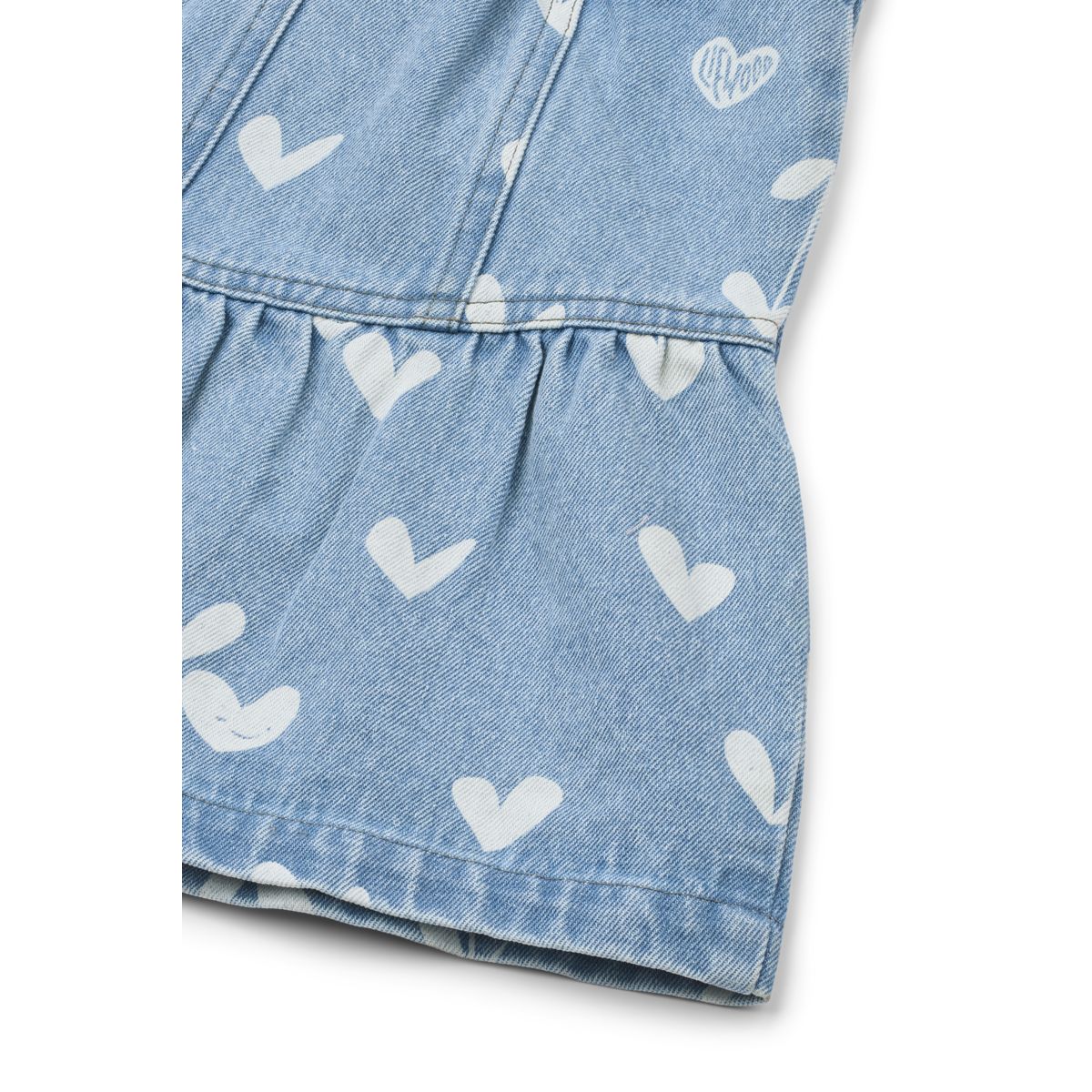 LIEWOOD Dayla denimnederdel med print - Sweethearts / light blue denim - Nederdele