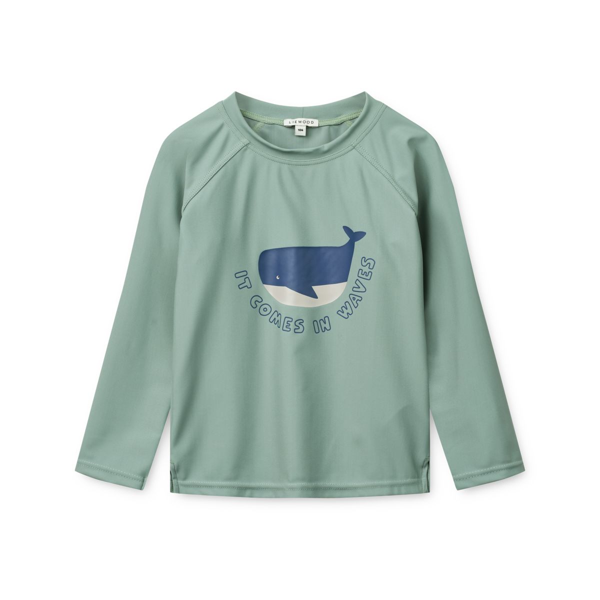 LIEWOOD Noah Langærmet Bade-T-Shirt - It comes in waves / Peppermint - Svømmetrøje