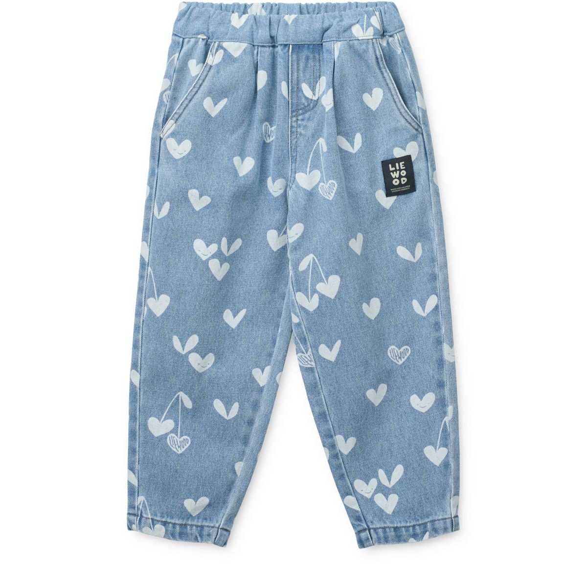 LIEWOOD BORRIS Denimbukser Med print - Sweethearts / light blue denim - Bukser