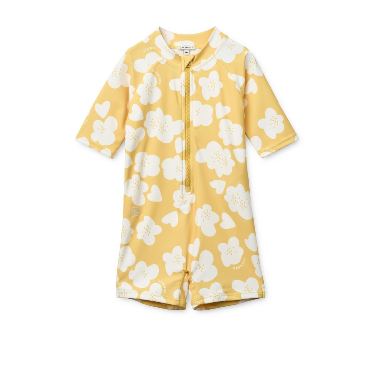 LIEWOOD Max Svømmedragt med UV Beskyttelse - Flower / Lemon yellow - Badedragt