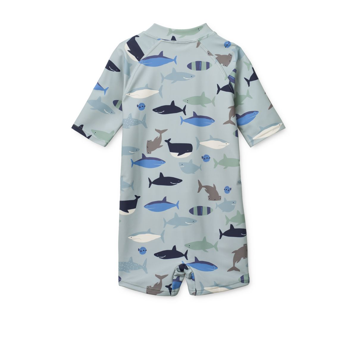 LIEWOOD Max Svømmedragt med UV Beskyttelse - Shark / Dove blue - Badedragt