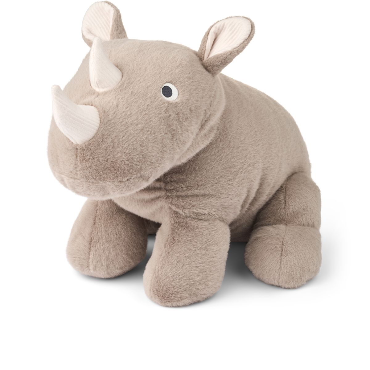 LIEWOOD Barnaby Stor Næsehornsbamse - Stone beige - Pile & Fleece