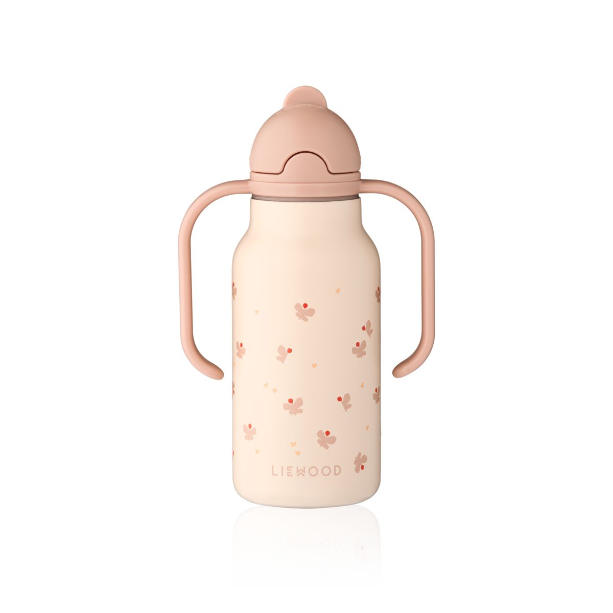 LIEWOOD KIMMIE vandflaske i stål 250 ml - Mini Butterfly / Apple blossom - Vandflaske