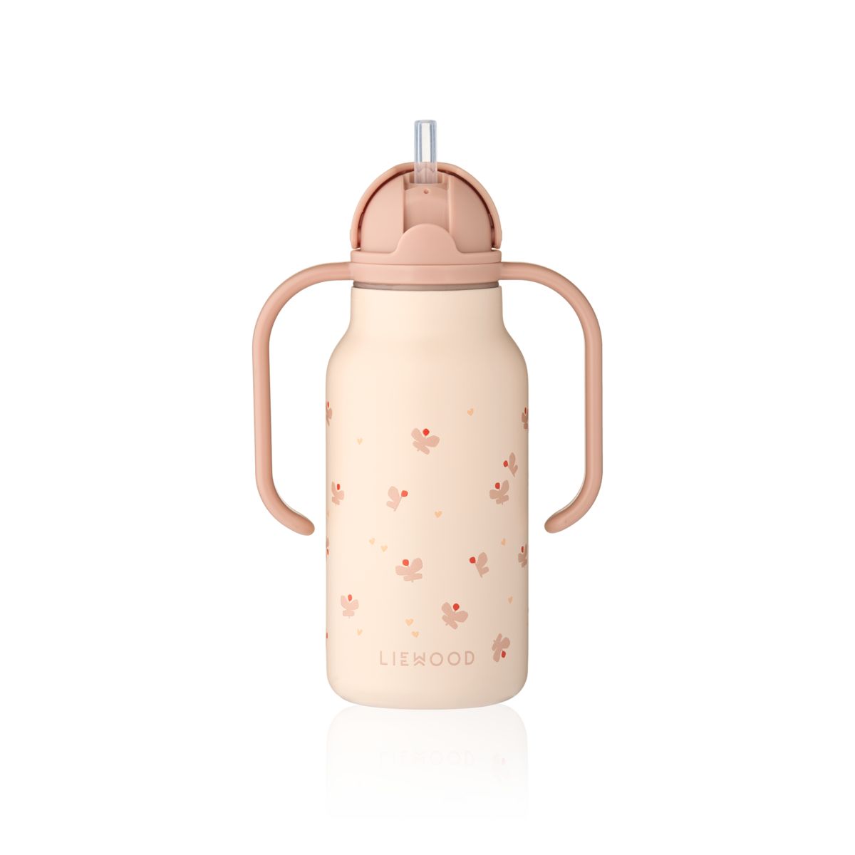 LIEWOOD KIMMIE vandflaske i stål 250 ml - Mini Butterfly / Apple blossom - Vandflaske