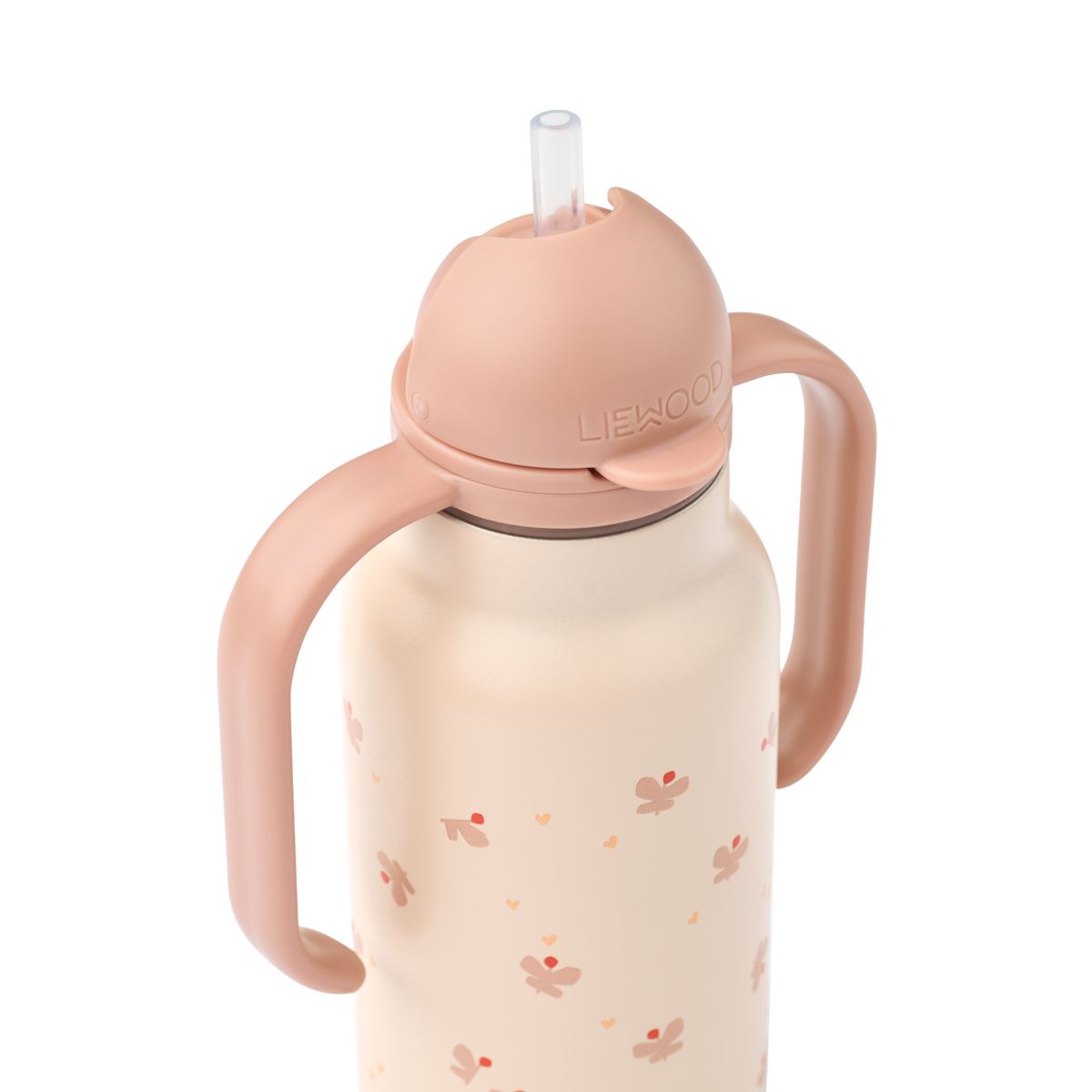 LIEWOOD KIMMIE vandflaske i stål 250 ml - Mini Butterfly / Apple blossom - Vandflaske