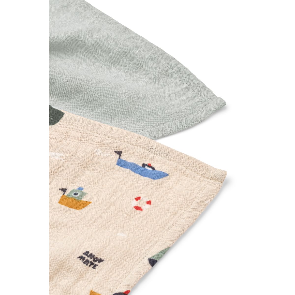 LIEWOOD Lewis stofbleer 2 stk - Sailing / Dove blue mix - Stofbleer