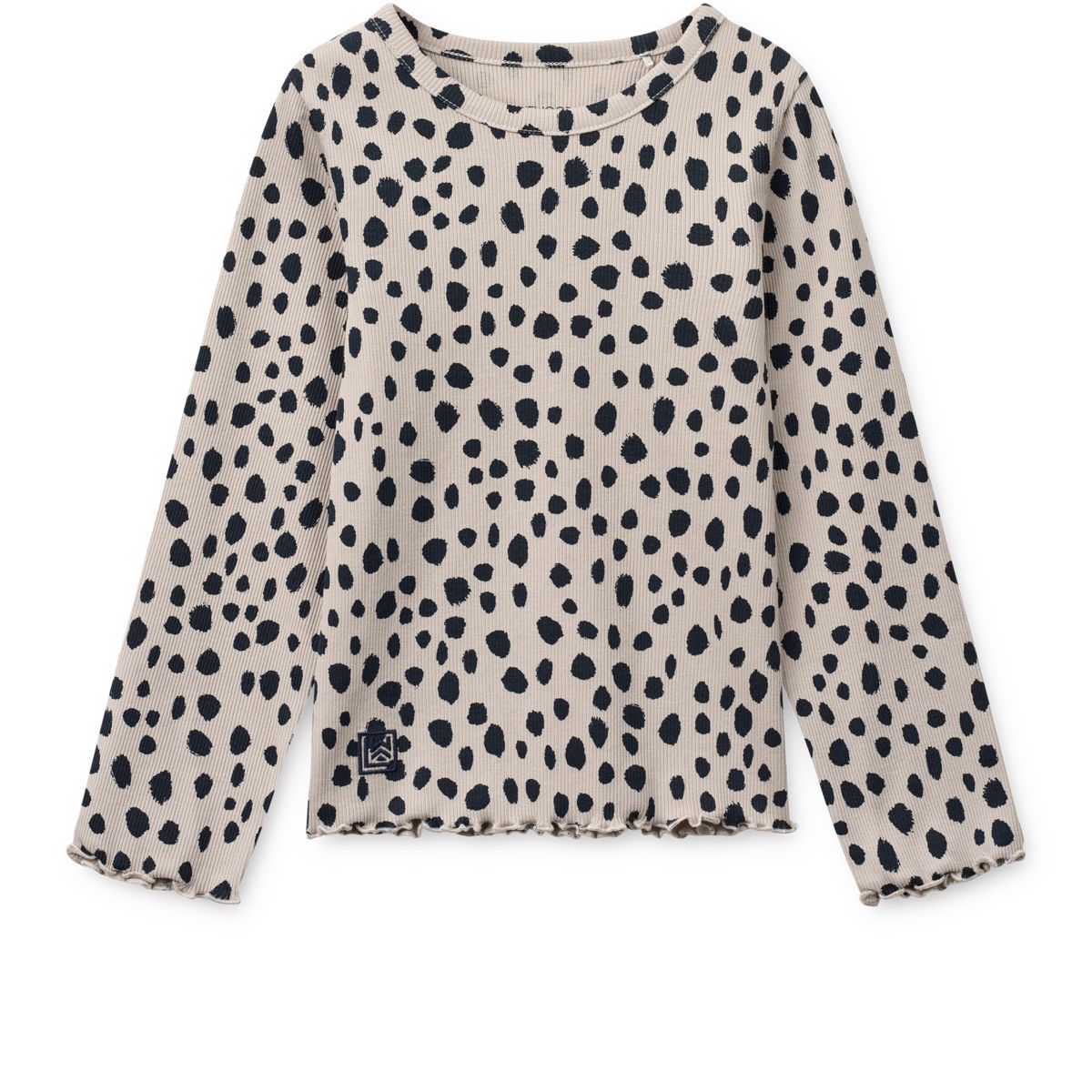 LIEWOOD NIEVE Langærmet Rib T-shirt Med Print - Leo spots / Mist - T-shirt