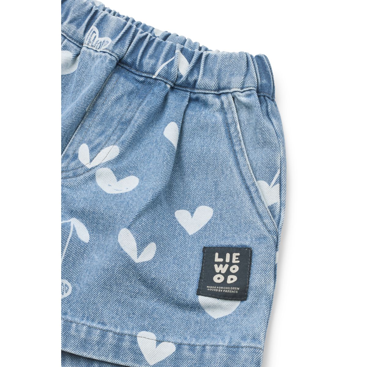 LIEWOOD BORRISA denimshorts med print - Sweethearts / light blue denim - Shorts