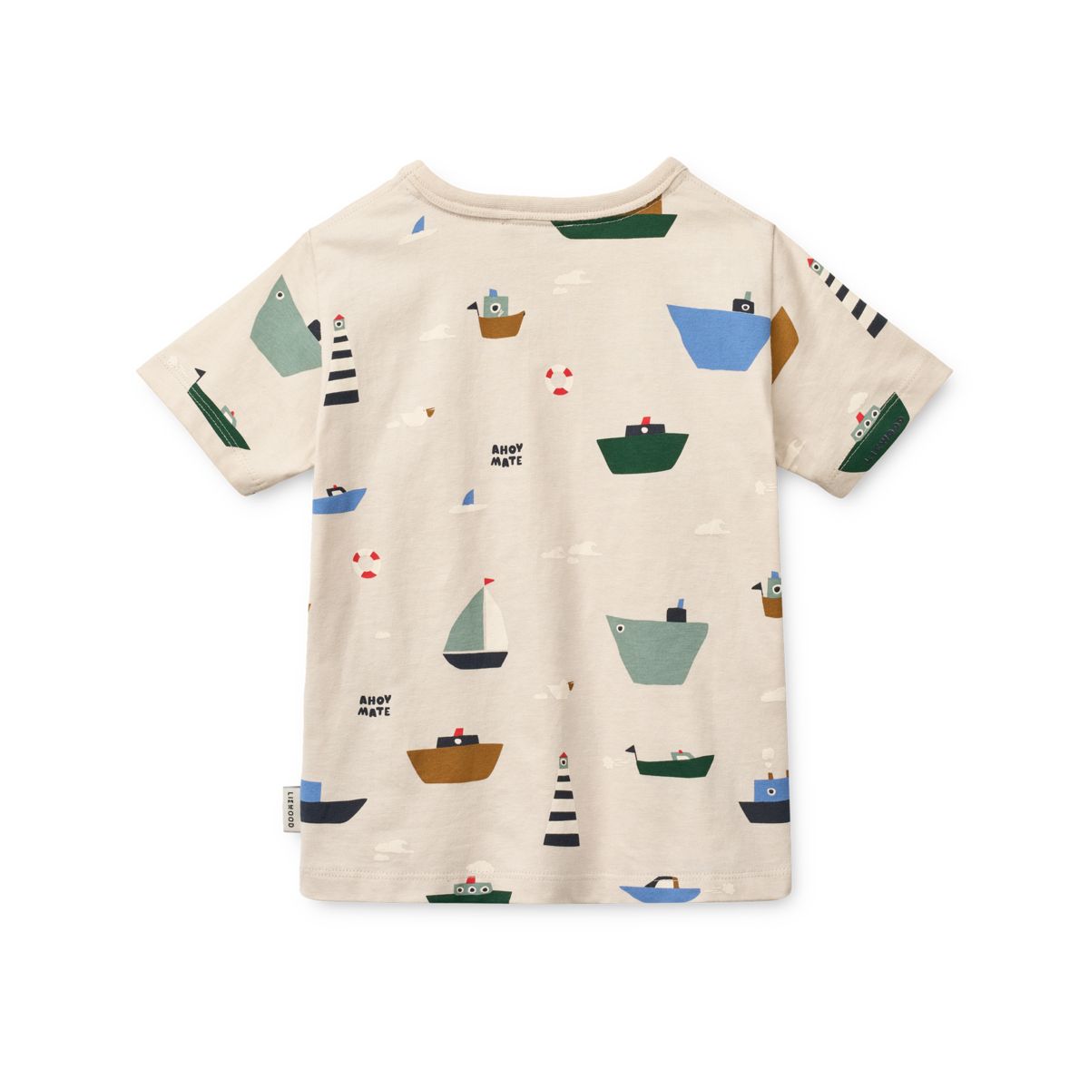 LIEWOOD APIA kortærmet t-shirt med print - Sailing / Sandy - T-shirt