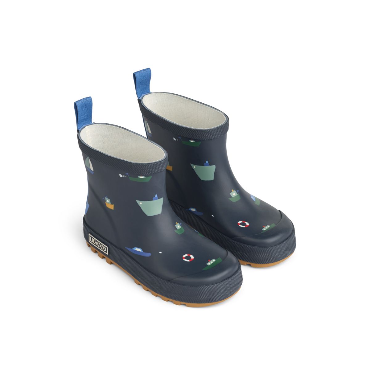 LIEWOOD Tekla kort regnstøvle med print - Sailing / Classic navy - Gummistøvler