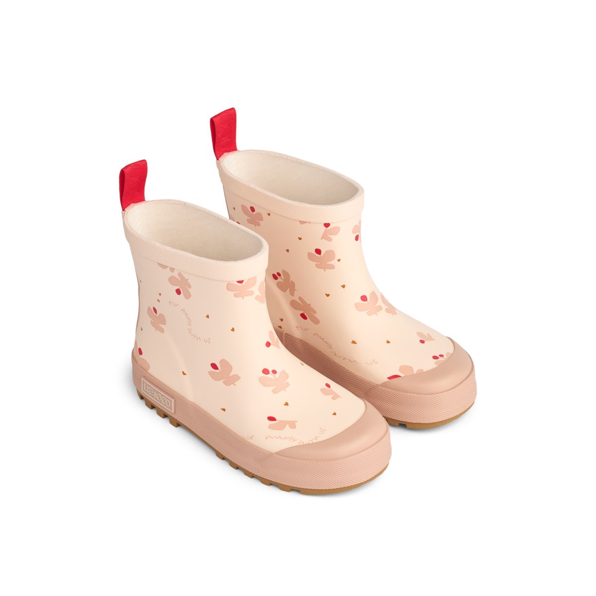 LIEWOOD Tekla kort regnstøvle med print - Mini Butterfly / Apple blossom - Gummistøvler
