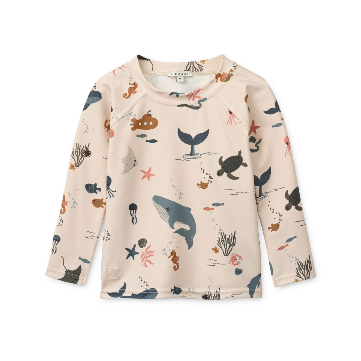 LIEWOOD Noah Mønstret Langærmet Bade-T-Shirt - Sea creature / Sandy - Svømmetrøje