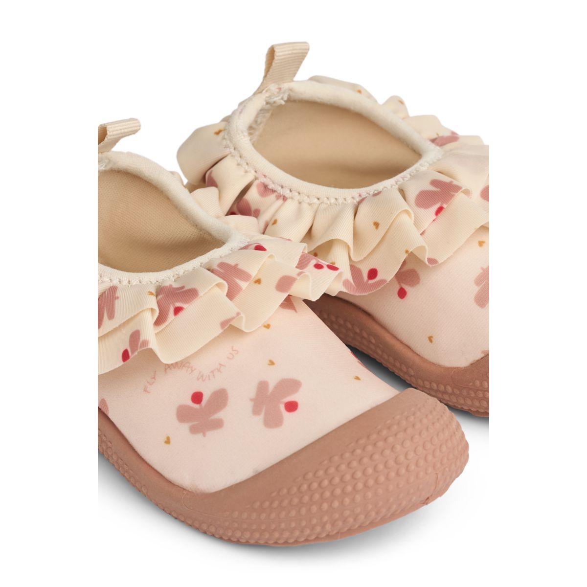 LIEWOOD Sanjia Badesko med Flæsedetalje - Mini Butterfly / Apple blossom - SVØMMESKO