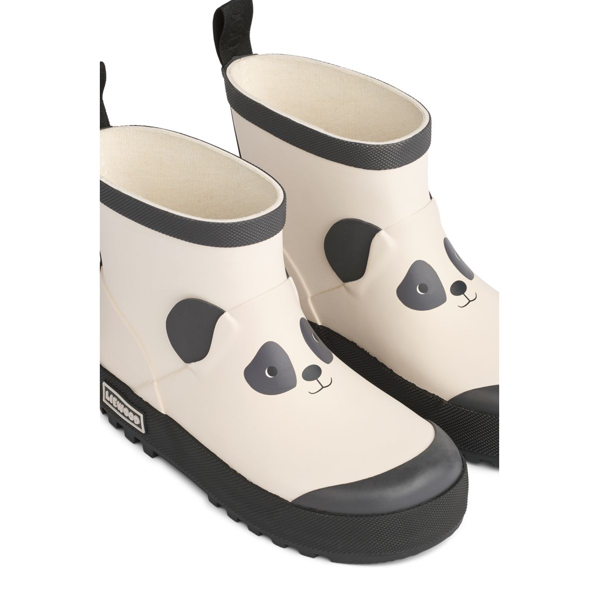 LIEWOOD TEKLA Kort Panda Gummistøvler - Sandy / Dark grey - Gummistøvler