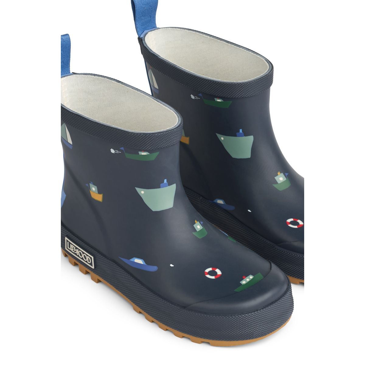 LIEWOOD Tekla kort regnstøvle med print - Sailing / Classic navy - Gummistøvler
