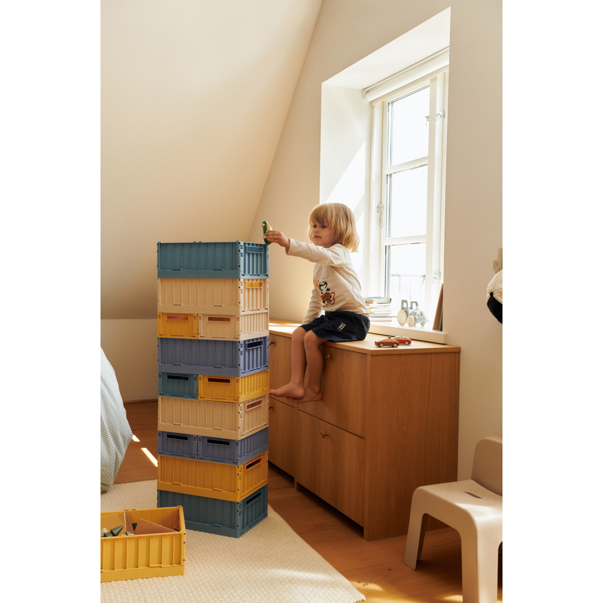 LIEWOOD Weston mellem opbevaringskasse 2-pak - Dusty lavender - Opbevaringskasser