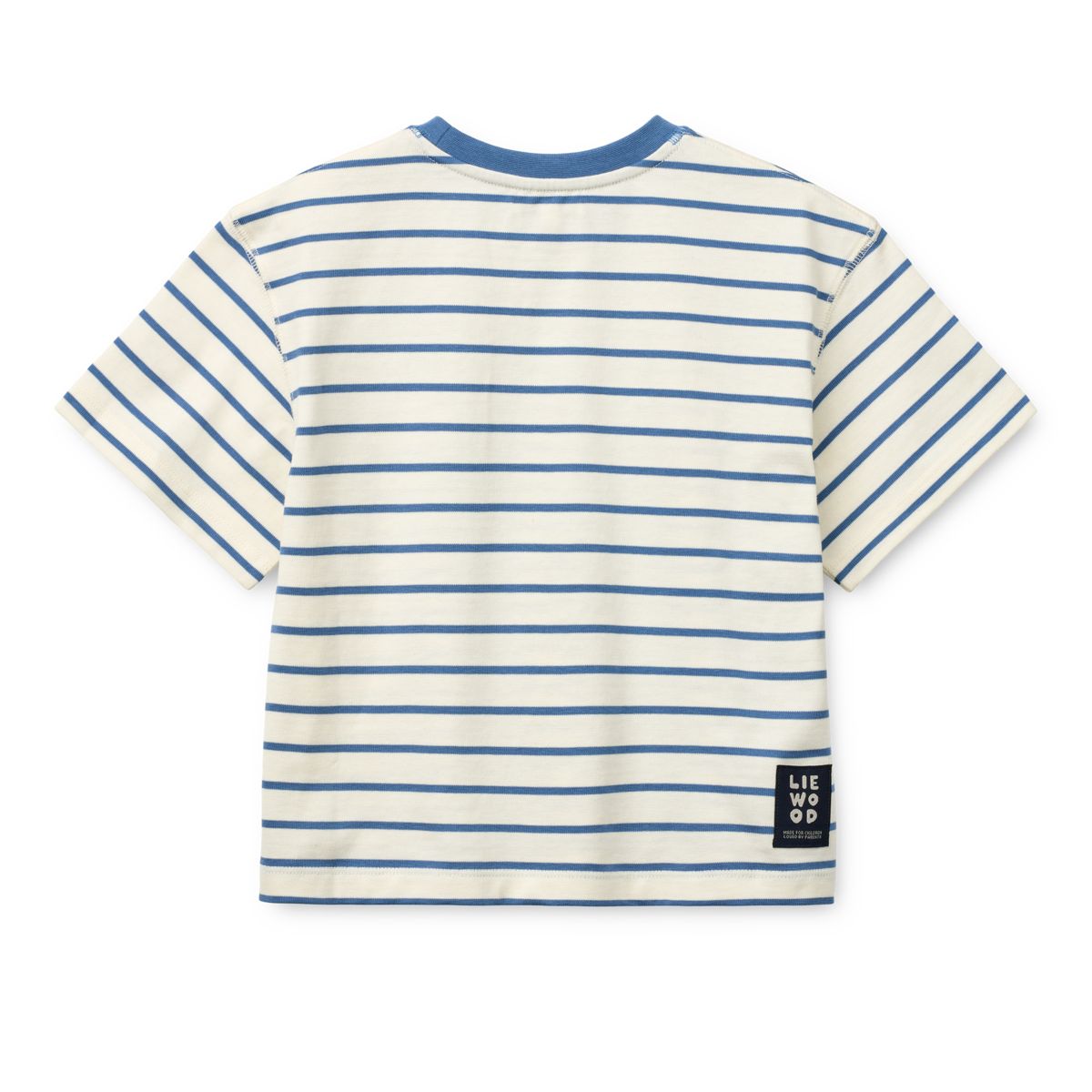 LIEWOOD TYLER Stribet Kortærmet T-shirt - Riverside / Creme de la creme - T-shirt