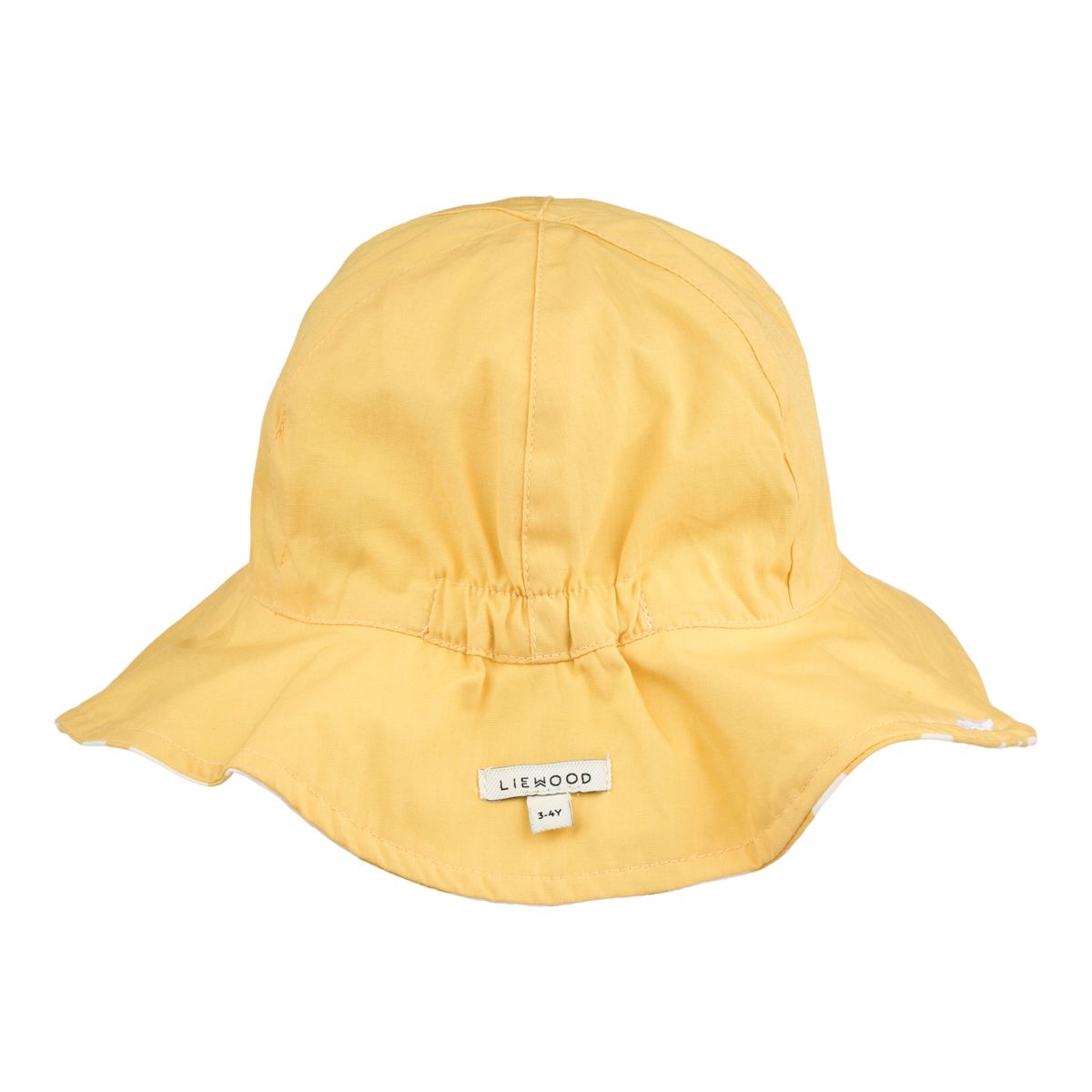 LIEWOOD Amelia vendbar solhat - Flower / Lemon yellow - Hatte & Kasketter