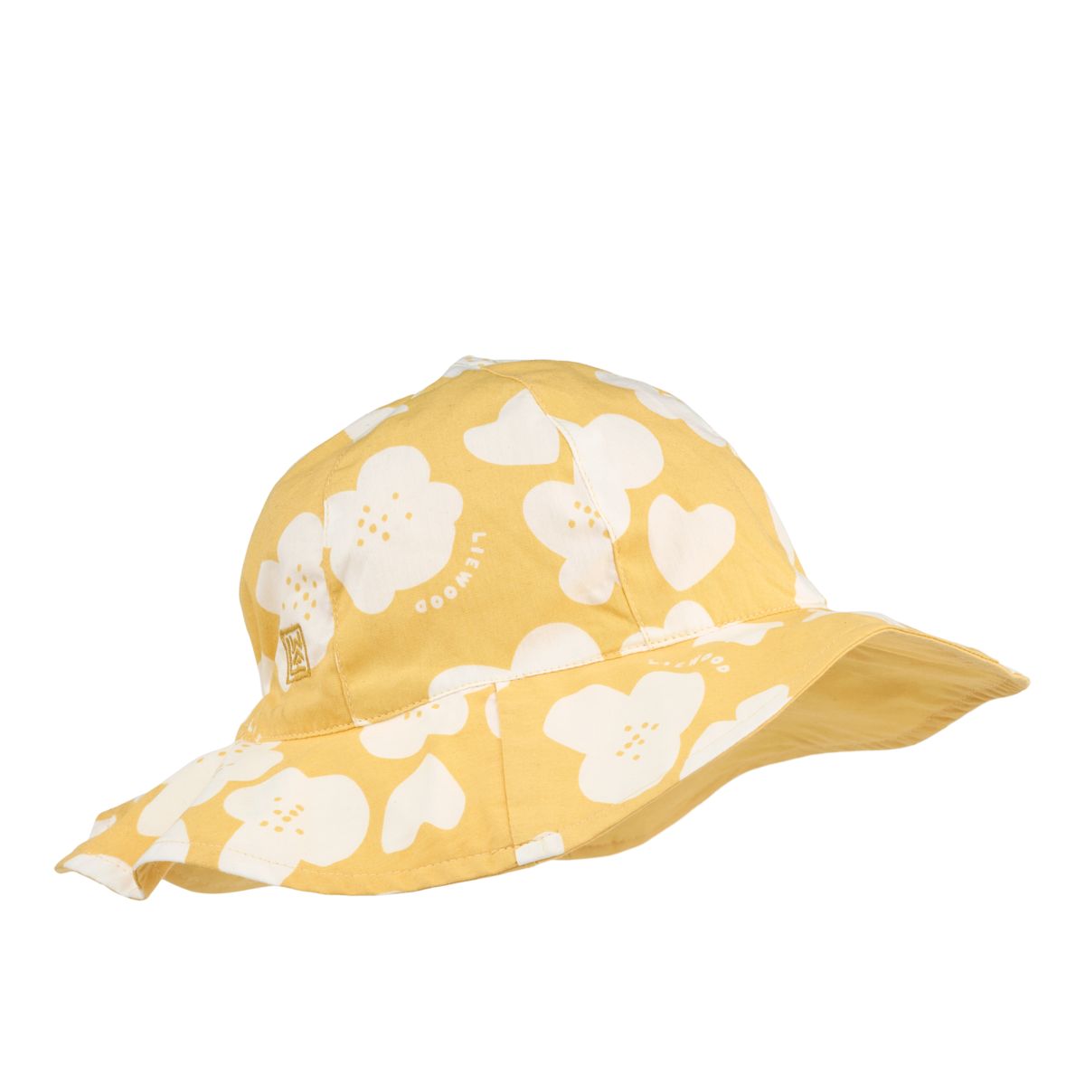LIEWOOD Amelia vendbar solhat - Flower / Lemon yellow - Hatte & Kasketter
