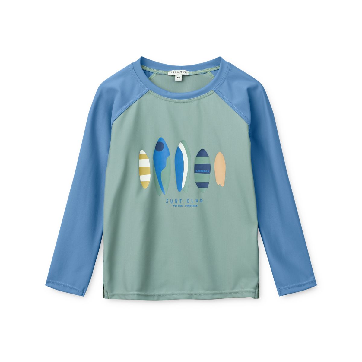 LIEWOOD Noah Langærmet Bade-T-Shirt - Boards / Light peppermint - Svømmetrøje