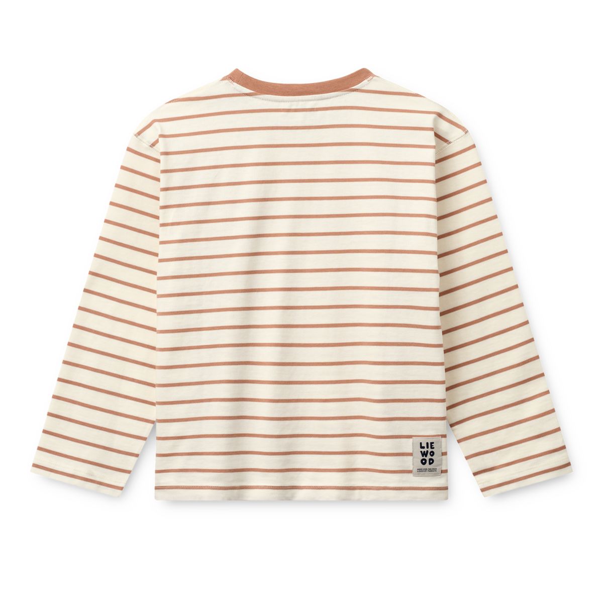 LIEWOOD TYLER Stribet Langærmet T-shirt - Heart Tuscany rose / Creme de la creme - T-shirt