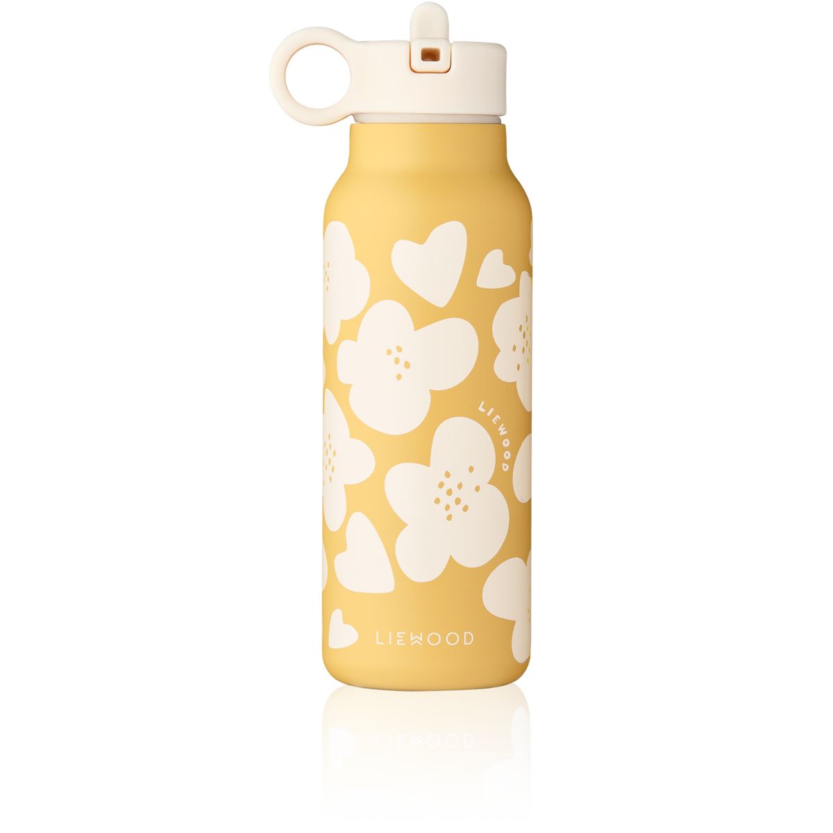 LIEWOOD Falk Vandflaske 350 Ml - Flower / Lemon yellow - Vandflaske