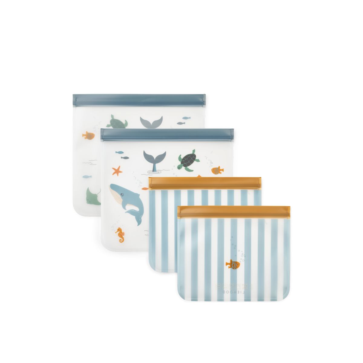 LIEWOOD REBUS Genanvendelige Madposer - Sea creature / Sandy - SNACK BAG