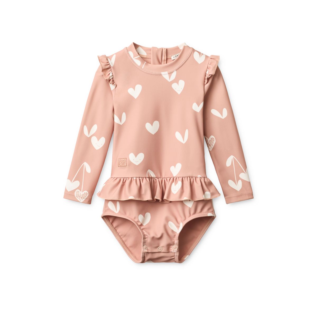 LIEWOOD Sille Babybadedragt Med Print - Sweethearts / Pale tuscany - Badedragt