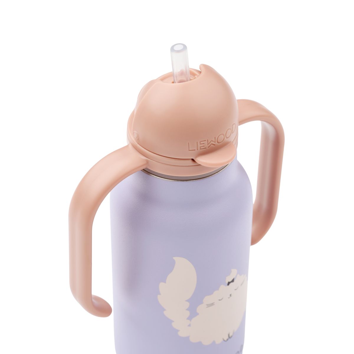 LIEWOOD KIMMIE vandflaske i stål 250 ml - Cat / Warm lilac - Vandflaske
