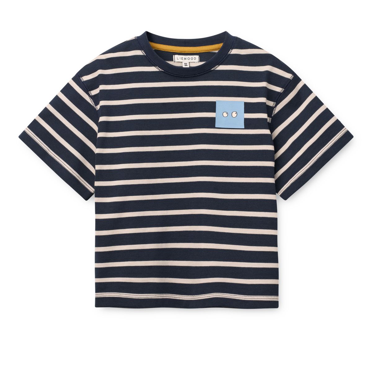 LIEWOOD TYLER Stribet Kortærmet T-shirt - Y/D stripe classic navy sandy - T-shirt