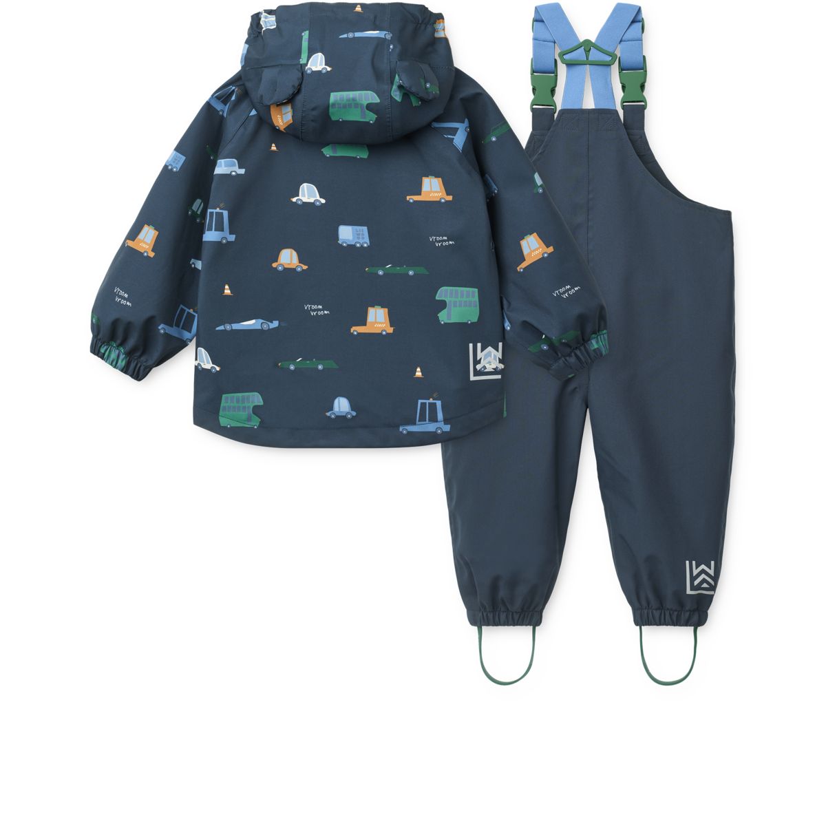 LIEWOOD Manu Regntøjssæt - Cars / Classic navy - Sæt