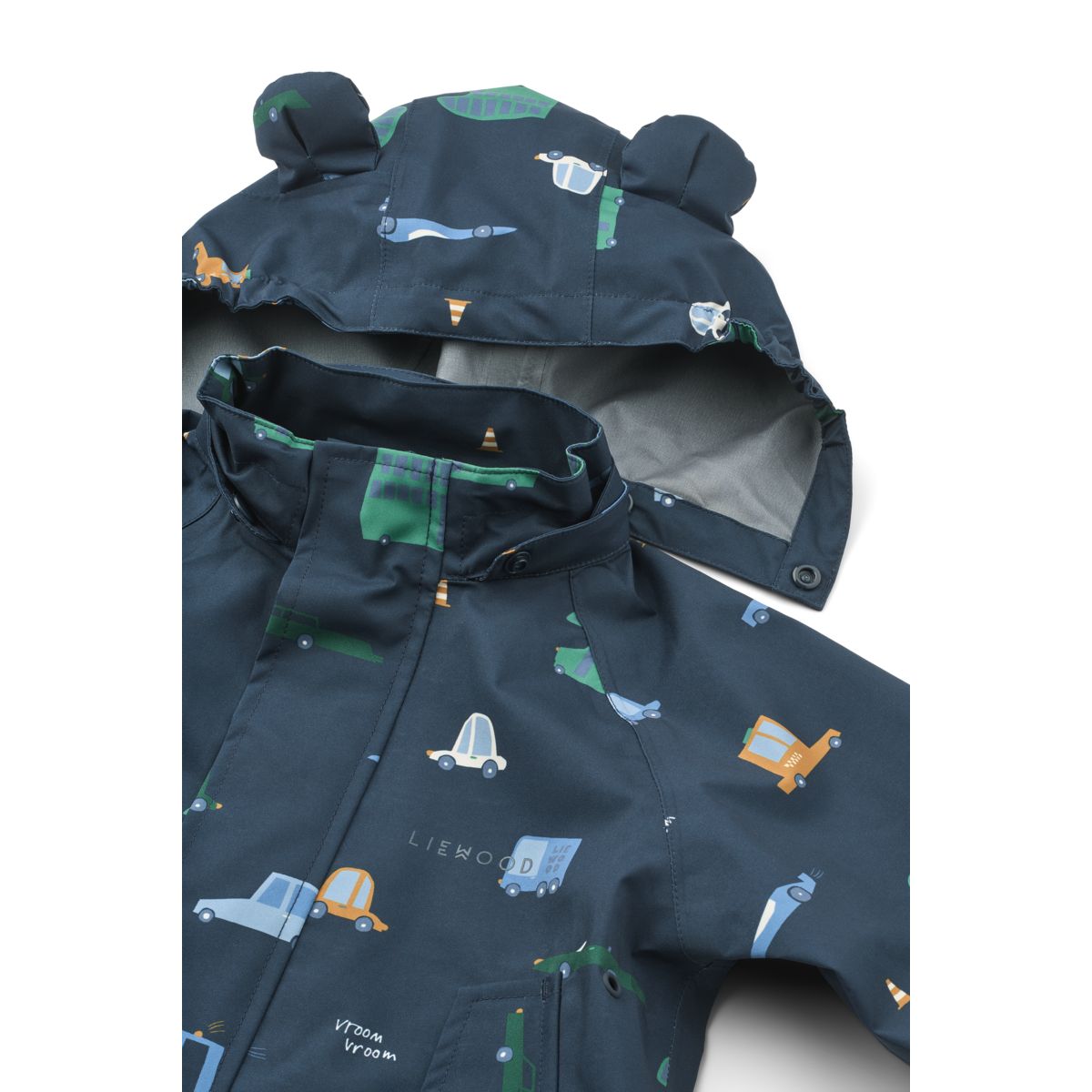 LIEWOOD Manu Regntøjssæt - Cars / Classic navy - Sæt