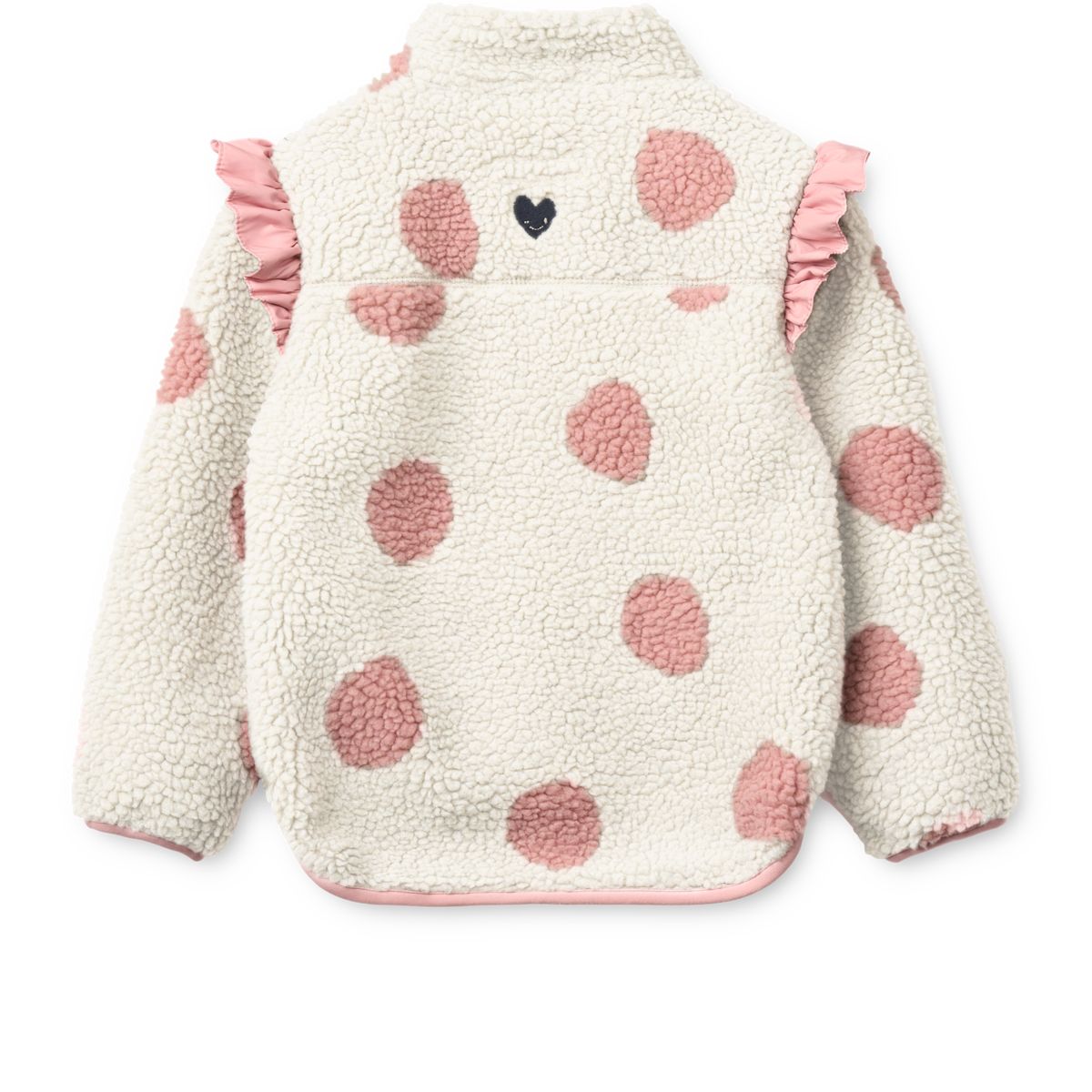 LIEWOOD NOAM fleecejakke med flæser - Spot dot Sandy / Rose blush mix - Jakker
