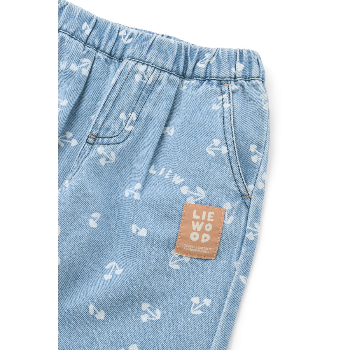 LIEWOOD BORRIS lyse denimbukser med print - Cherry heart sandy / Denim - Bukser