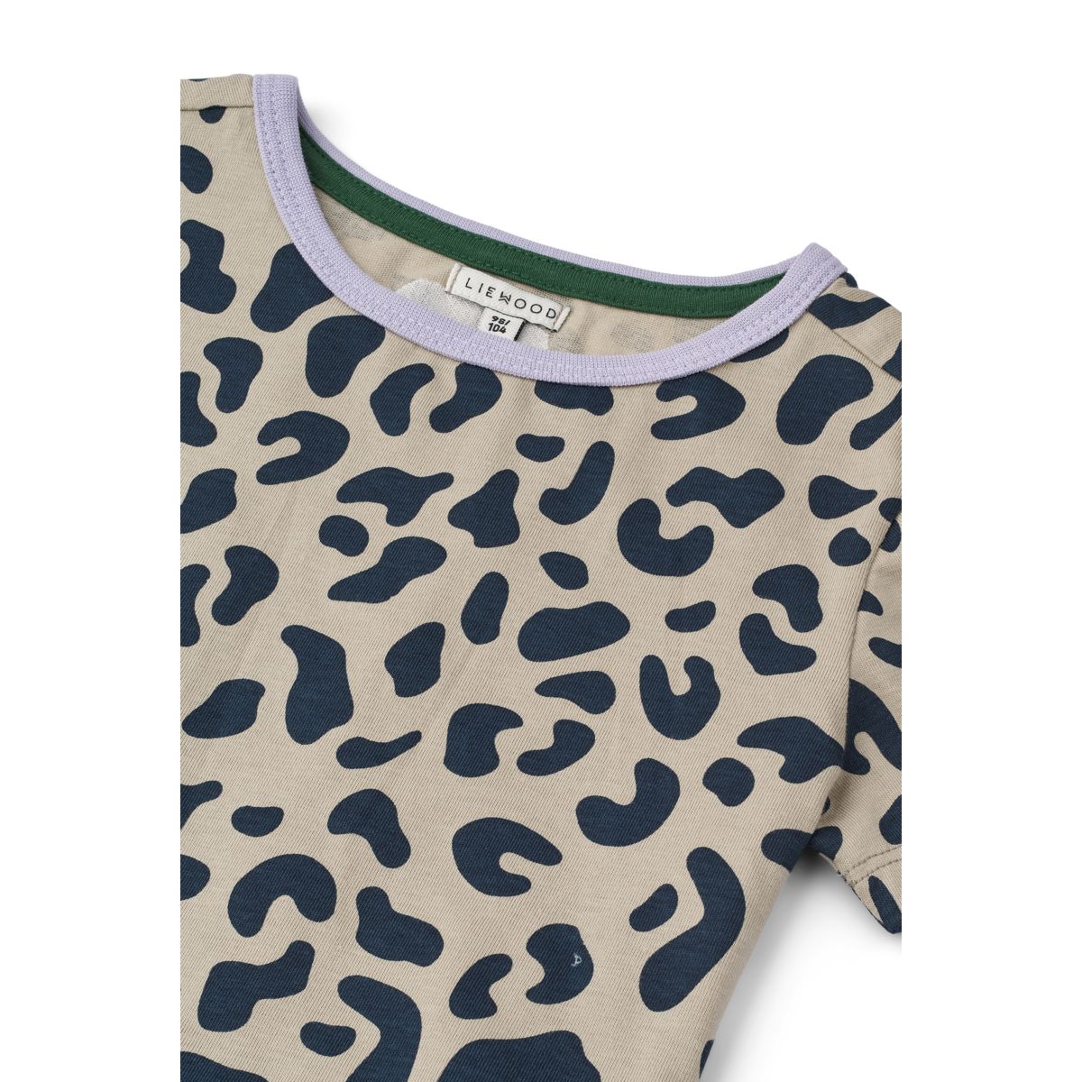 LIEWOOD KYA kortærmet peplum t-shirt - Leo / Mist - T-shirt