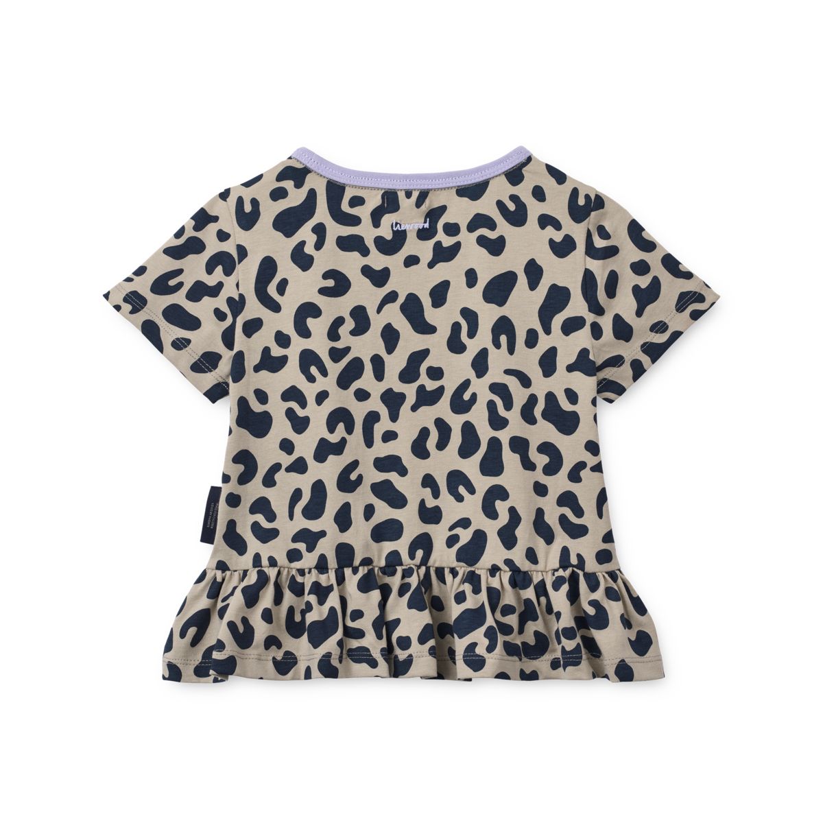 LIEWOOD KYA kortærmet peplum t-shirt - Leo / Mist - T-shirt