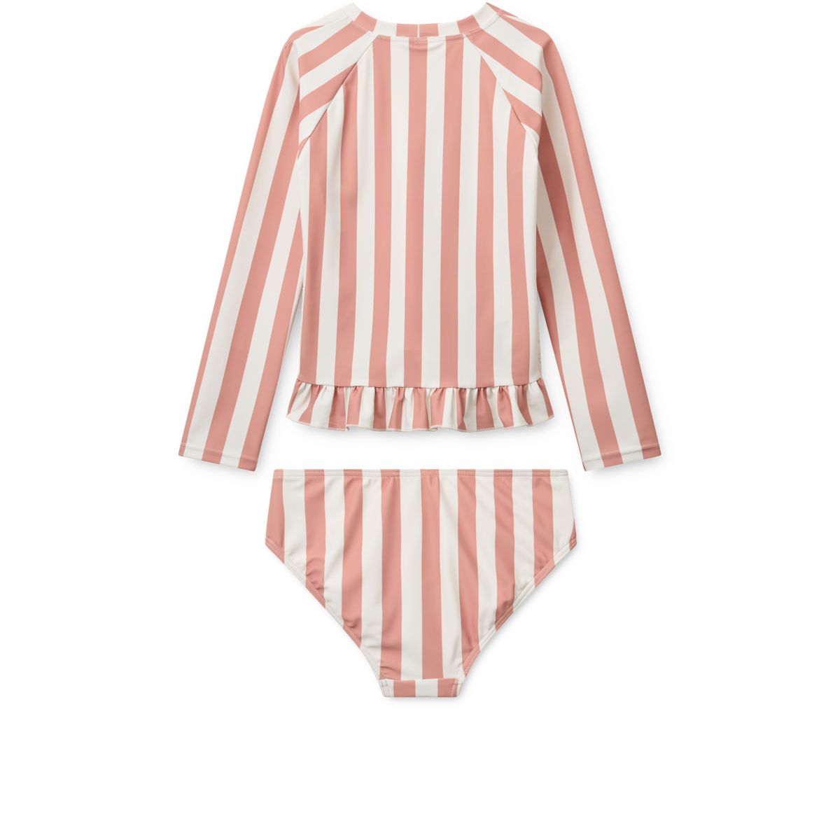 LIEWOOD Dagny Stribet Badetøjssæt - Coral blush / creme de la creme stripe - SVØMMESÆT