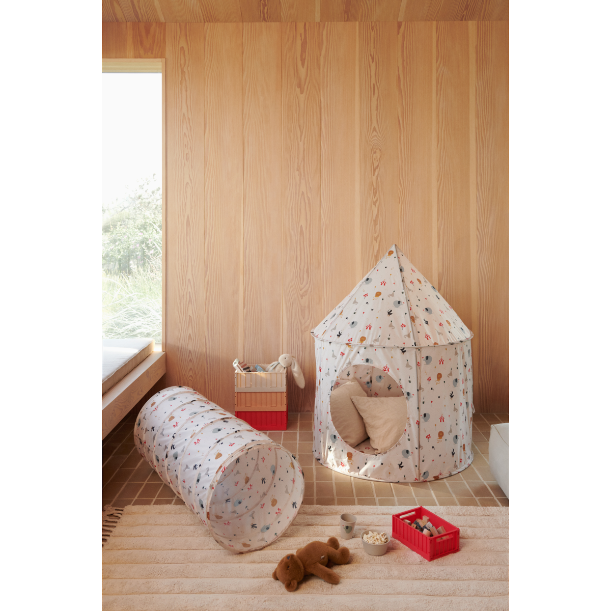 LIEWOOD Emmanuel Pop-op Tunnel - Peach / Sea shell - TELT