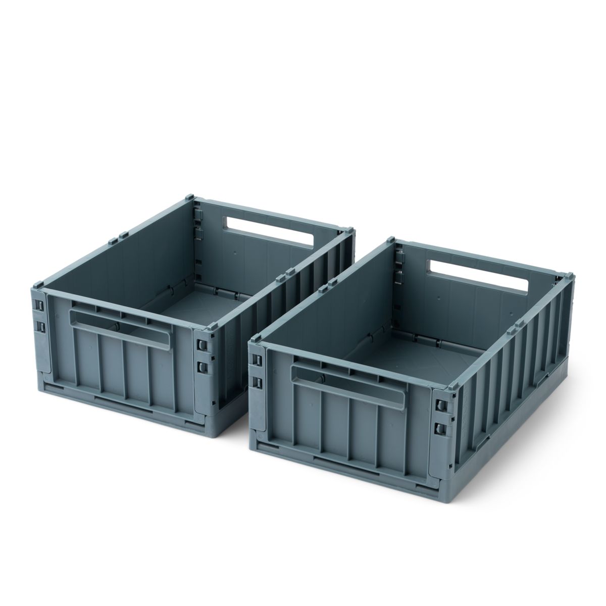 LIEWOOD Weston mellem opbevaringskasse 2-pak - Whale blue - Opbevaringskasser