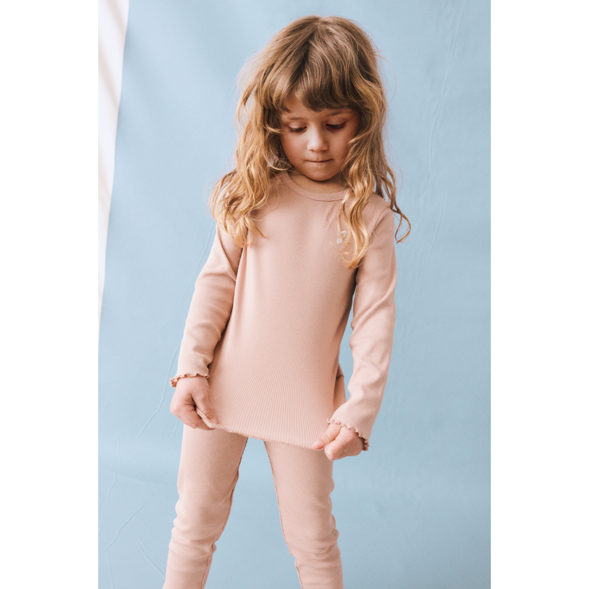 LIEWOOD NIEVE langærmet rib t-shirt - Pale tuscany - T-shirt