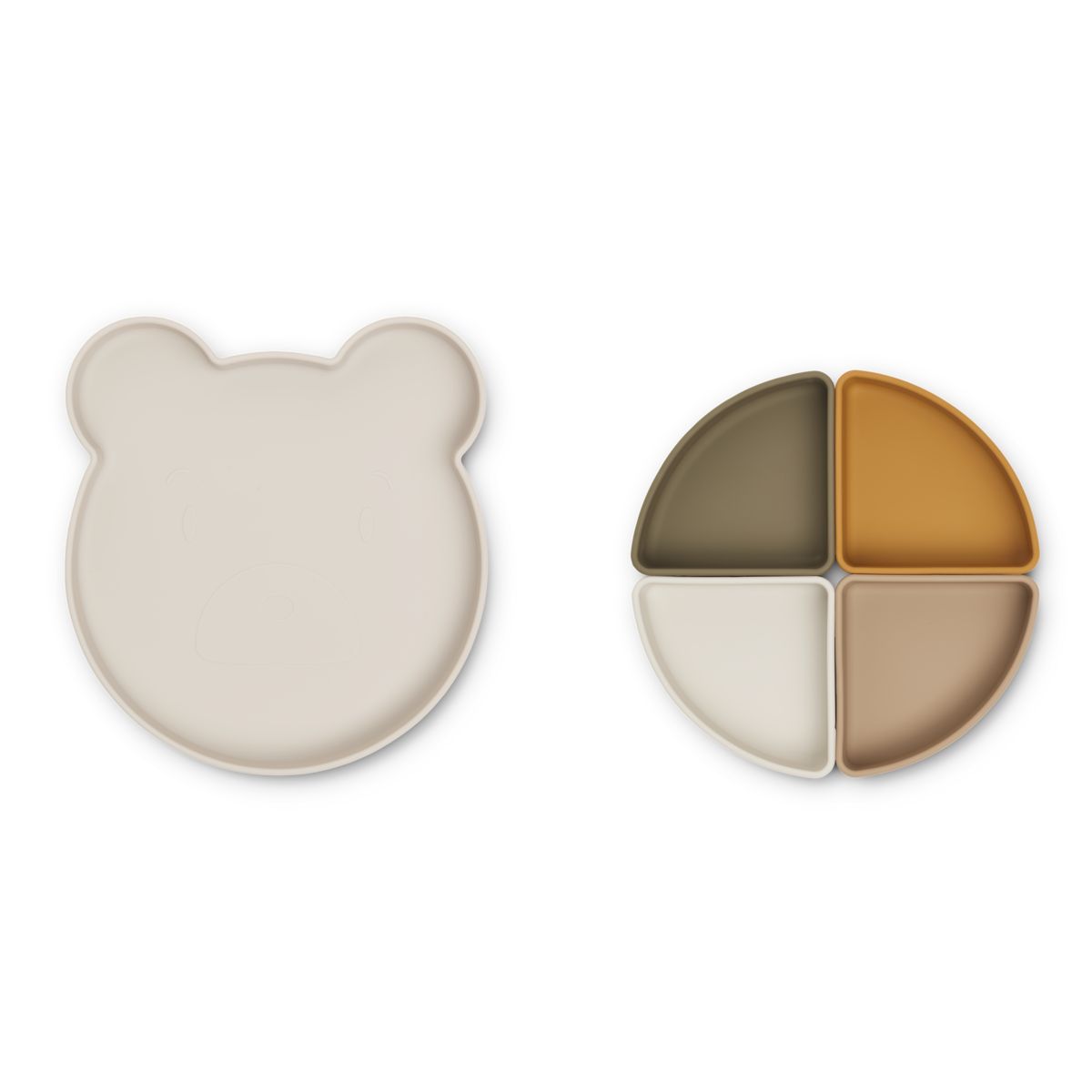 LIEWOOD Arne ruminddelt tallerken - Mr bear sandy multi mix - Tallerken