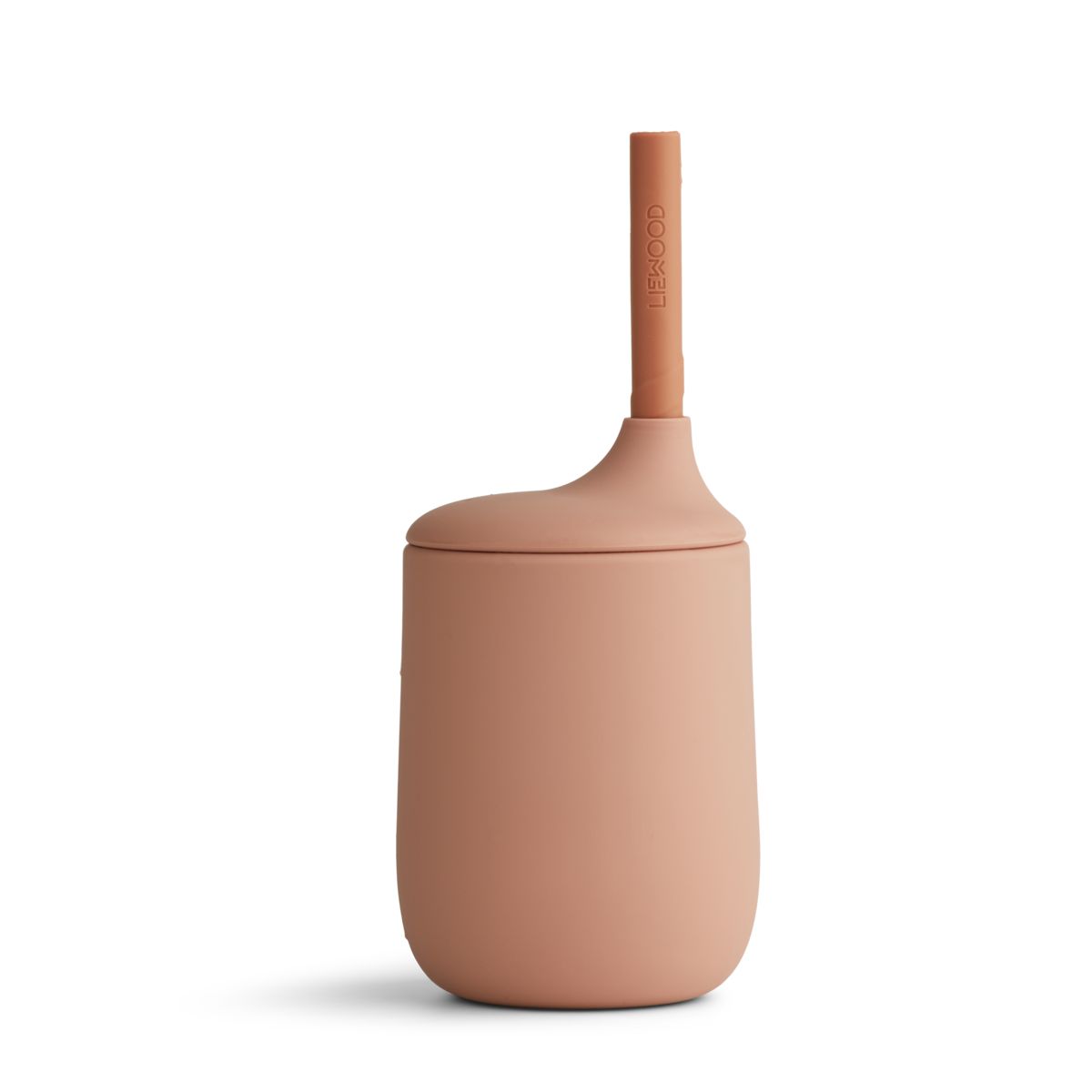 LIEWOOD Ellis tudekop med sugerør - Dark rose/terracotta mix - Kop