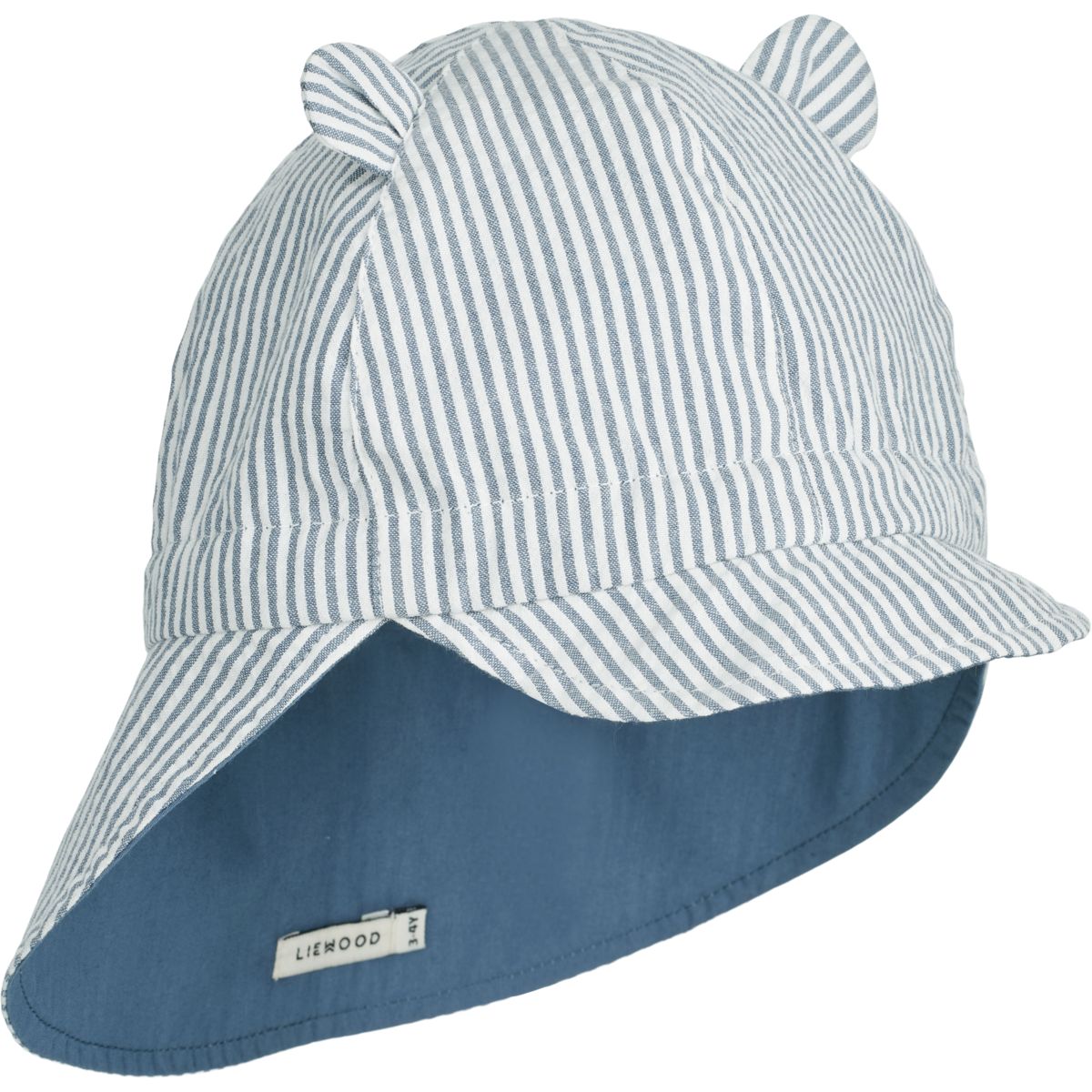 LIEWOOD Gorm Bæk og bølge solhat - Y/D stripe: Blue wave/creme de la creme - Hatte & Kasketter