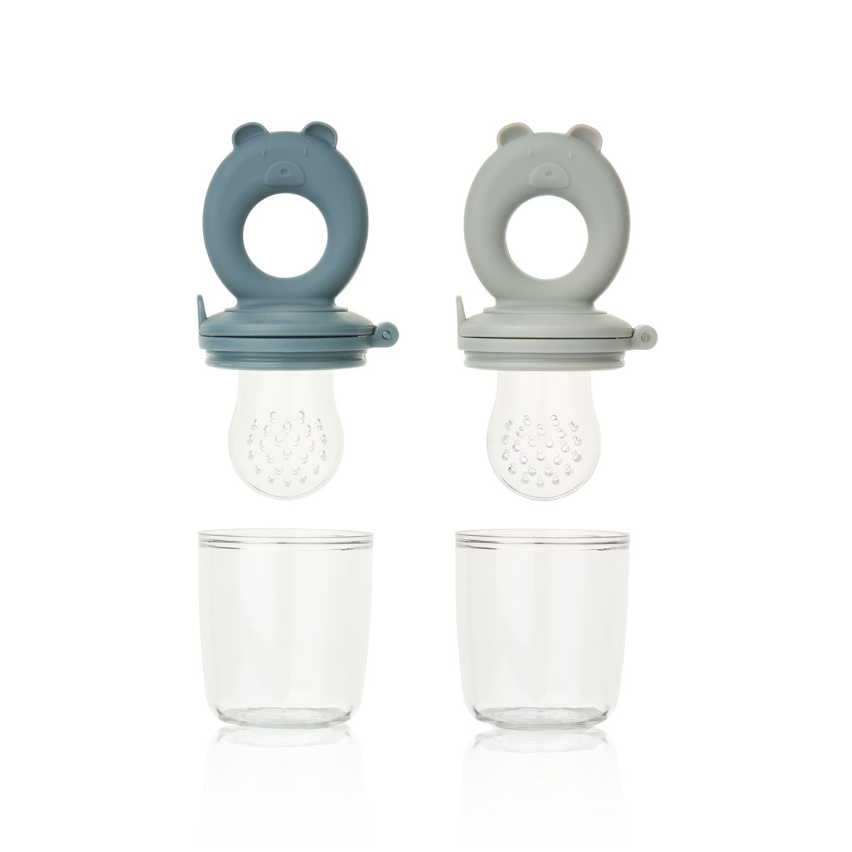 LIEWOOD Miranda madfeeder 2 stk - Whale blue / Dove blue - Madsut