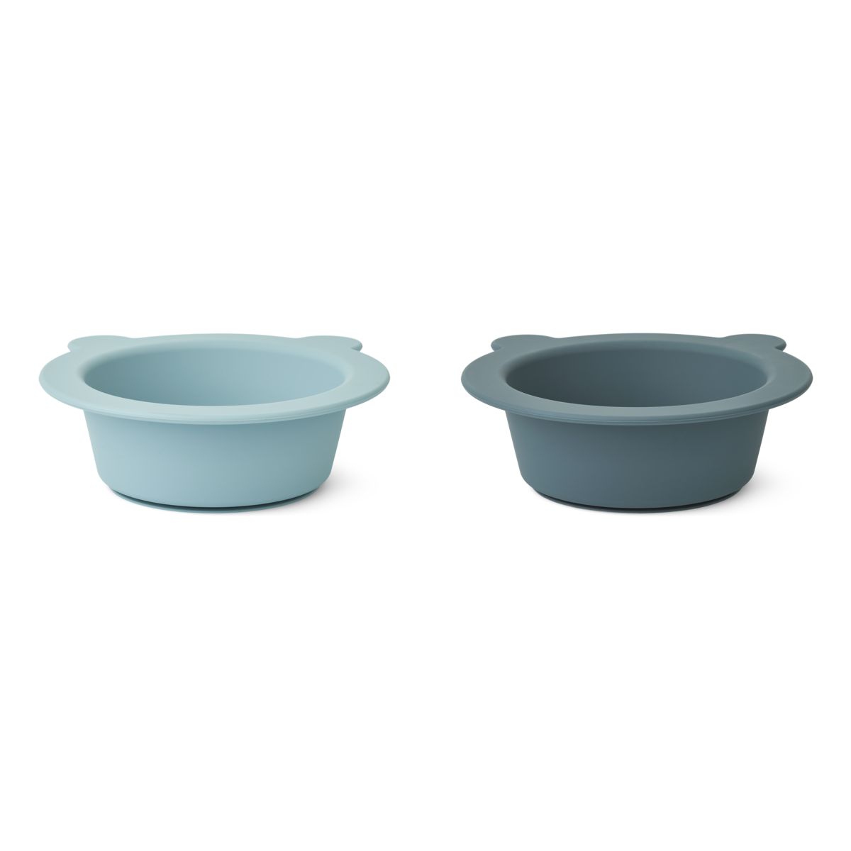 LIEWOOD Peony Skridsikker Skål 2 stk - Sea blue / Whale blue - Skål